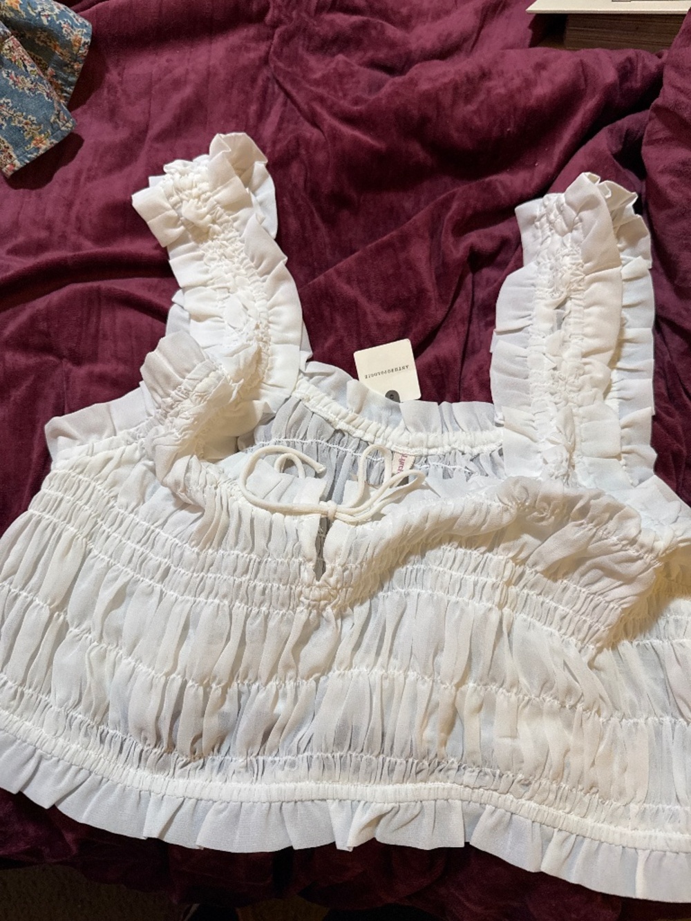 Lyrebird sleep top sheer white NWT